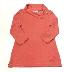 Dubarry of Ireland Cowl 3/4 Sleeve Coral Shirt Top Womens EU 38 US 8 UK 12